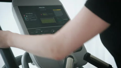 Gym Elliptical Crosstrainer Stock Footage 135681473