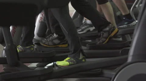 Gym Elliptical trainer Stock Footage 46457649