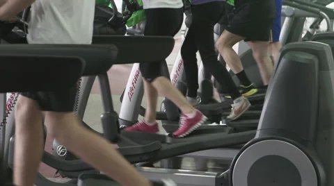 Gym Elliptical trainer Vídeo Stock 46457851