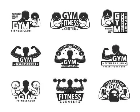 Gym Emblem Stock Illustration