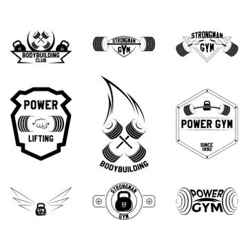 GYM emblems, logo design Stock Illustration