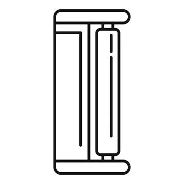 Gym equipment icon, lat pulldown machine for back muscles training Ilustración de archivo