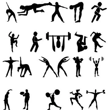 Gym exercise body builder black icon vector illustration design Stock Illustration