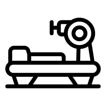 Gym exercise machine icon, gym equipment for training and rehabilitation Stock Illustration