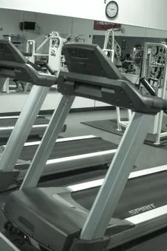 Gym exercise machines Stock Photos