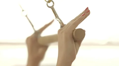 Gym female hands Stock Footage 59000402