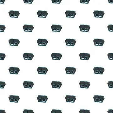 Gym fingerless gloves pattern for workout and fitness Stock Illustration