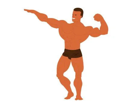Gym fitness bodybuilder man Stock Illustration