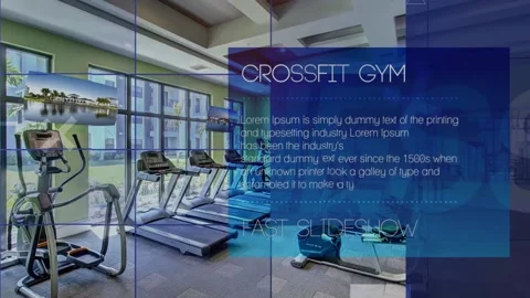 Gym Fitness Slideshow After Effects stock