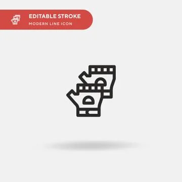 Gym Gloves Simple vector icon. Illustration symbol design template for web mo 스톡 일러스트