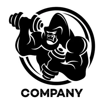 Gym Gorilla logo Stock Illustration