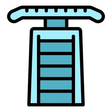 Gym horizontal bar icon vector flat Stock Illustration