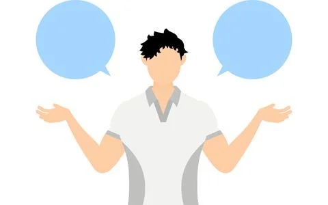 Gym instructor man pose, explaining Illustrazione stock