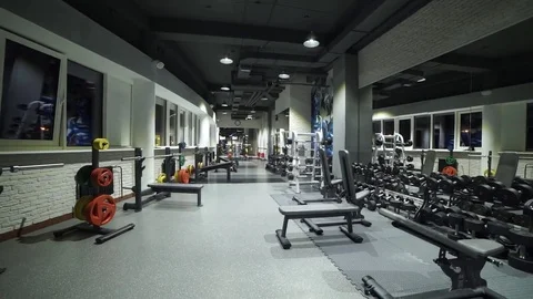 Gym interior with equipment Stock Footage 72001051