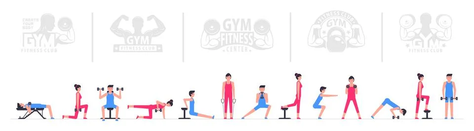 Gym interior Stock Illustration