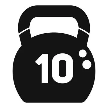 Gym kettlebell icon simple vector. Active fitness Ilustración de archivo