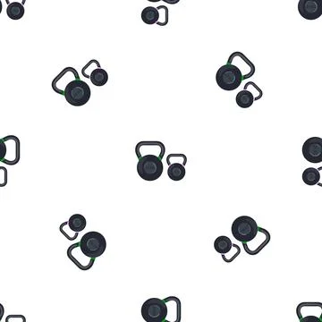 Gym kettlebell pattern seamless vector Stock Illustration