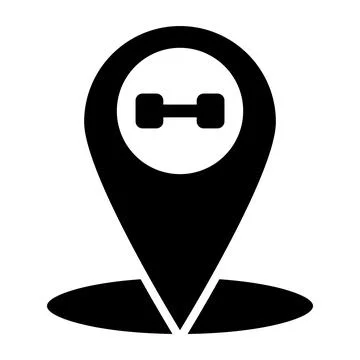 Gym location Vector Icon Design Illustration Stock Illustration