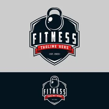 Gym logo vector illustration emblems Illustrazione stock