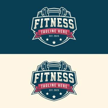 Gym logo vector illustration emblems Illustrazione stock