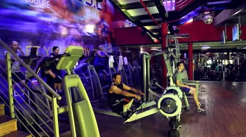 Gym- long shot Stock Footage 12453397