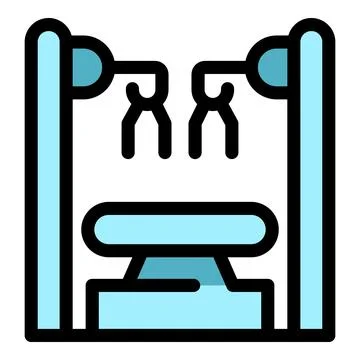 Gym machine performing seated cable row exercise Stock Illustration