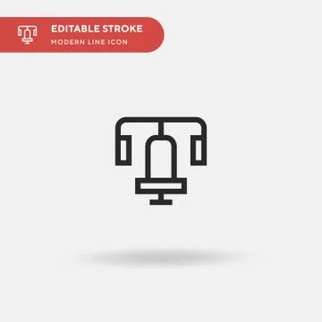 Gym Machine Simple vector icon. Illustration symbol design template for web m Stock Illustration