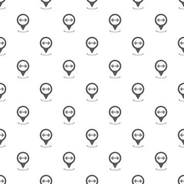Gym map pointer pattern seamless Stock Illustration