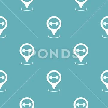 Route location icon seamless pattern Royalty Free Vector