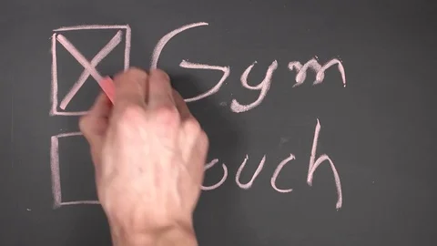 Gym or Couch ? (Checking GYM) - 4k Stock Footage 84010358
