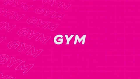 GYM pink creative promotion program broadcast sport design. Promo title pag.. Stock Footage 259607638