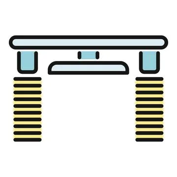 Gym power rack frame for weightlifting training 库存插图