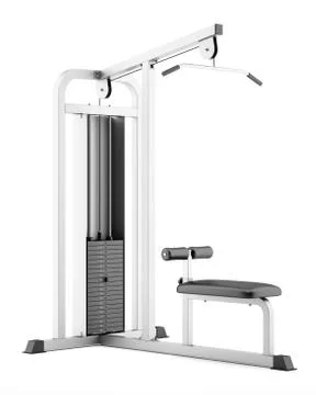 Gym pull-down machine isolated on white background Stock Illustration