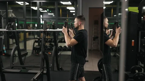 Gym routine, Weight plates, Physical fitness Stock-Footage 235245774