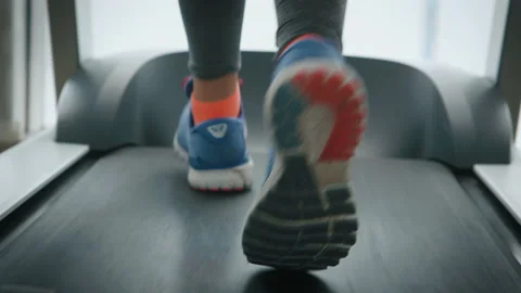 Gym Running Machine Stock Footage 135681380