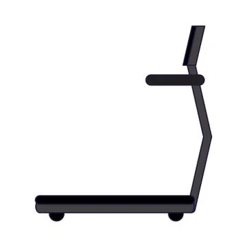Gym running machine Stock Illustration