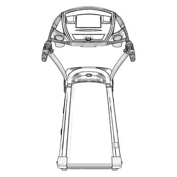 Gym Running Track Machine Vector 스톡 일러스트