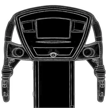 Gym Running Track Machine Vector Stock Illustration