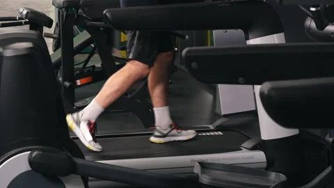 Gym Running, Treadmill Workout, Athletic Workout Stock-Footage 239569428