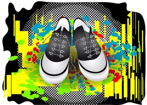 Gym shoes Stock Illustration