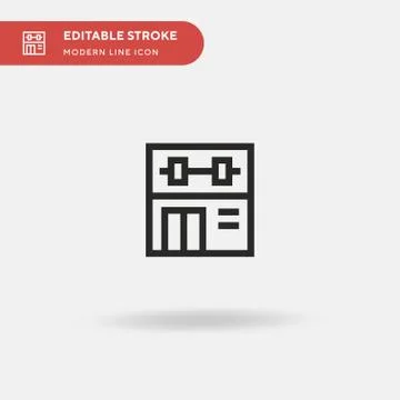 Gym Simple vector icon. Illustration symbol design template for web mobile UI Stock Illustration