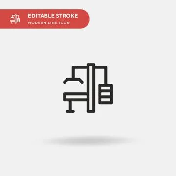 Gym Simple vector icon. Illustration symbol design template for web mobile UI Illustrazione stock