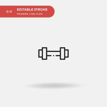 Gym Simple vector icon. Illustration symbol design template for web mobile UI Stock Illustration