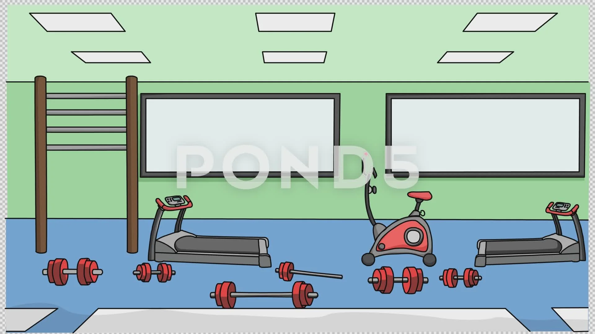 gym sketch illustration hand drawn anima... | Stock Video | Pond5