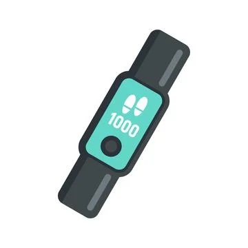 Gym smartwatch icon flat isolated Stock Illustration