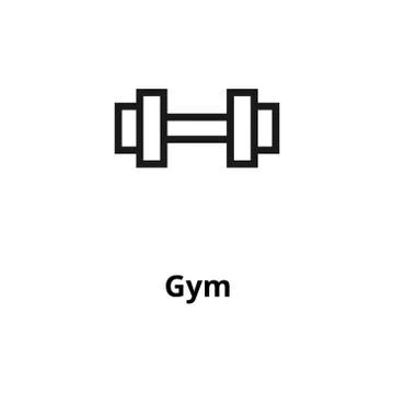 Gym thin line icon Illustrazione stock