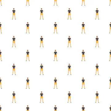 Gym trainers standing in repeating seamless pattern イラスト素材