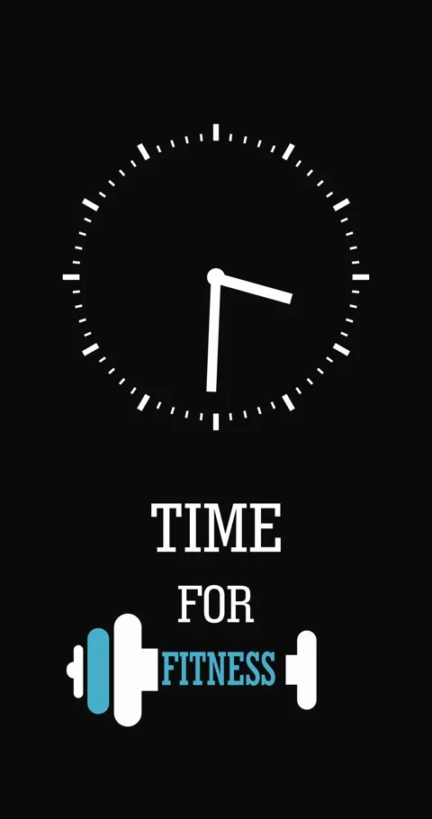 Gym training and home exercising and fitness concept. Clock face with moving Stock Footage 274481365