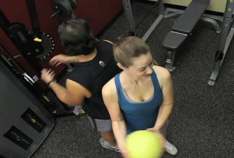 Gym Training Ball 2 Stock Footage 947090