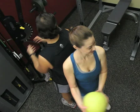 Gym Training Ball 2 Stock Footage 947835